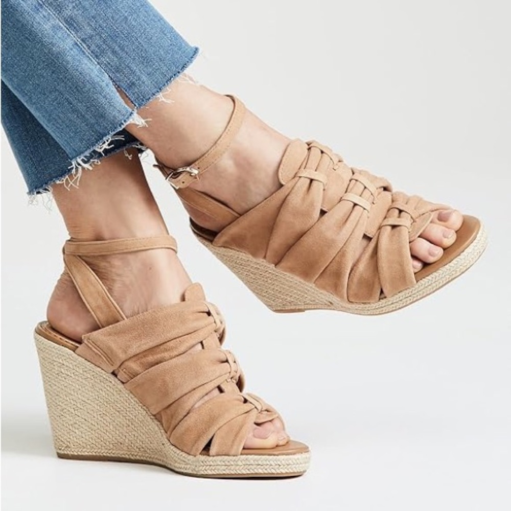 Sam Edelman Awan Suede Wedge Sandals, 9
